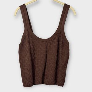 Abercrombie & Fitch Sweater Tank Top Women's XL‎ Brown Y2K Preppy Academia